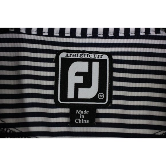 FootJoy Mens Medium Tilteist Striped Performance Golf Polo Shirt G1033 - Picture 3 of 5